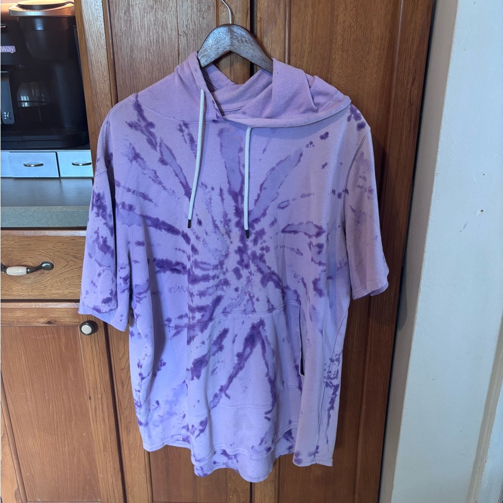 Hand made Tie-Dye short sleeve hoodie